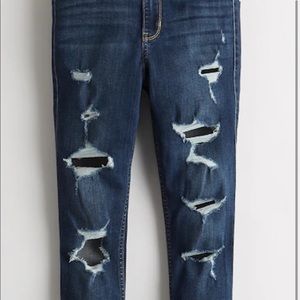 NWT High rise dark wash Jean leggings